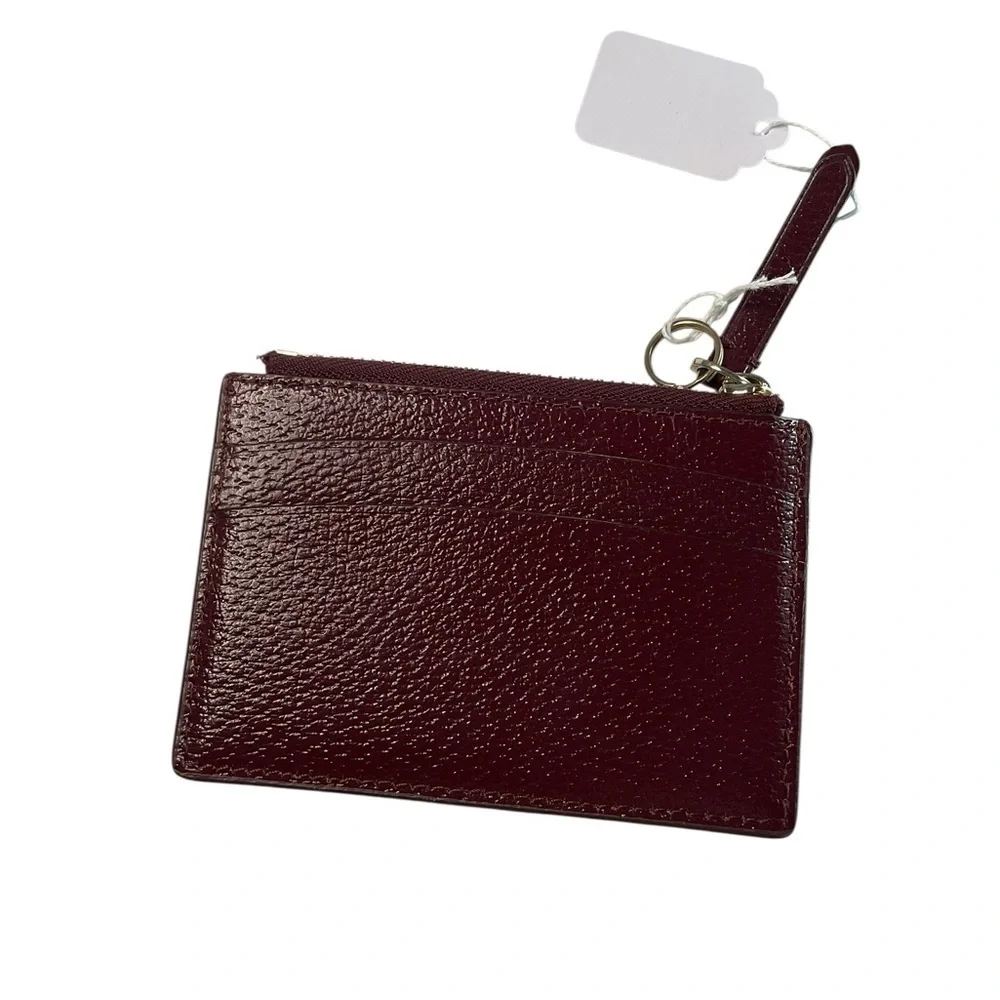 Kate Spade Burgundy Leather Card Holder